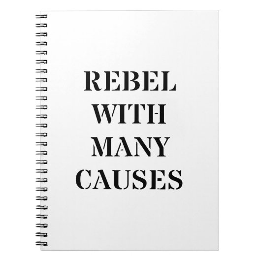 Carnet Rebel avec de nombreuses causes (Devant)
