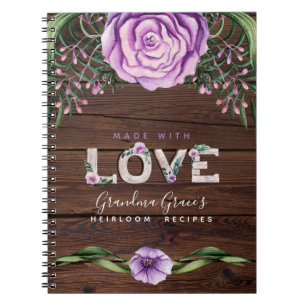 Carnet RECEPES - Heirloom Cadeau grand-mère maman maman