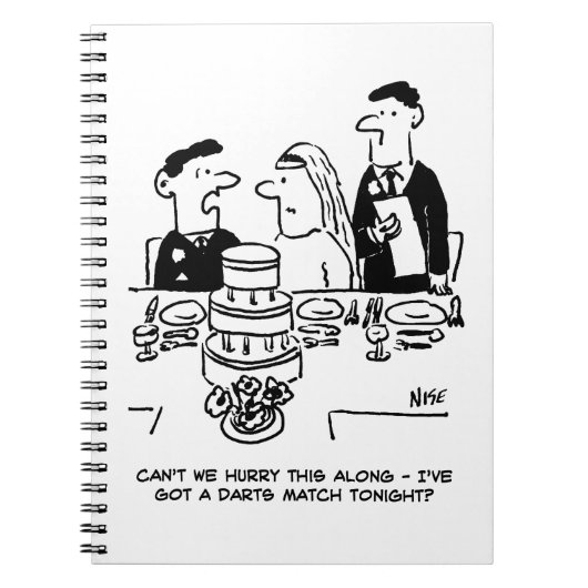 Carnet Réception de mariage Le marié a un match de fléche (Devant)