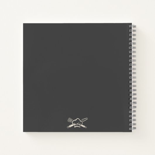 Carnet Recette Barbecue Nom personnalisé Chef Casquette B (Dos)