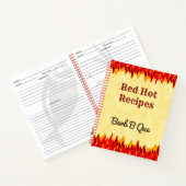 Carnet Recette BBQ Retro modifiable Red Flames (Intérieur)