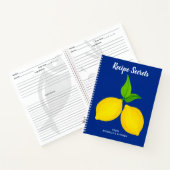 Carnet Recette bleu citron jaune été (Intérieur)