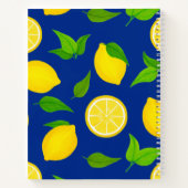 Carnet Recette bleu citron jaune été (Dos)