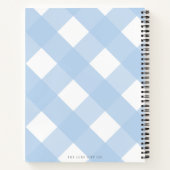 Carnet Recette bleue moderne En vichy famille blanche Rec (Dos)