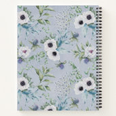 Carnet Recette Botanique Bleu Vert Élégant (Dos)