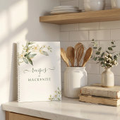 Carnet Recette Botanique Élégante de Fleurs Sauvages