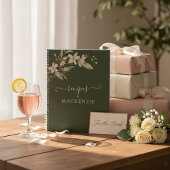 Carnet Recette botanique Fleur sauvage élégante pour fill