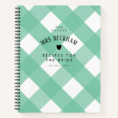 Carnet Recette cadeau classique En vichy Fête des mariées (Devant)