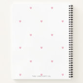 Carnet Recette cadeau de Fête des mariées de Coeur élégan (Dos)