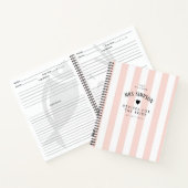 Carnet Recette cadeau Fête des mariées rose moderne (Intérieur)