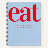 Carnet Recette cadeau Fiançailles moderne Bold Couples bl (Devant)