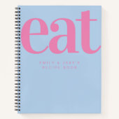 Carnet Recette cadeau Fiançailles moderne Bold Couples bl (Devant)