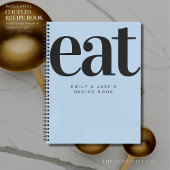 Carnet Recette cadeau Fiançailles moderne Bold Couples bl