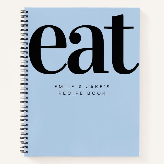 Carnet Recette cadeau Fiançailles moderne Bold Couples bl (Devant)