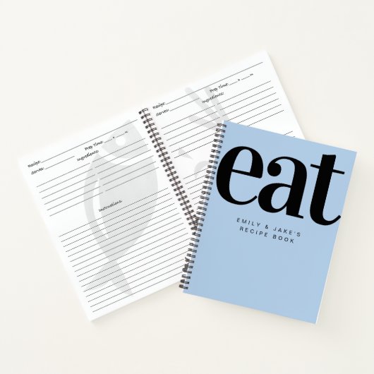 Carnet Recette cadeau Fiançailles moderne Bold Couples bl (Intérieur)