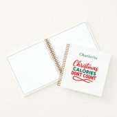 Carnet Recette Citation de Noël drôle régime (Intérieur)