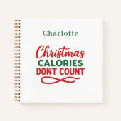 Carnet Recette Citation de Noël drôle régime (Devant)