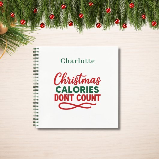 Carnet Recette Citation de Noël drôle régime