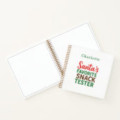 Carnet Recette Citation Noël snack testeur nom (Intérieur)