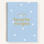 Carnet Recette classique de Fiançailles de point bleu nou (Devant)