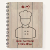 Carnet Recette Cute Super Awesome Chef Recette (Devant)