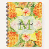 Carnet Recette d'ananas florale tropicale (Devant)