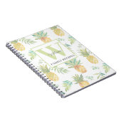 Carnet Recette d'ananas tropicale Monogramme (Côté Droit)