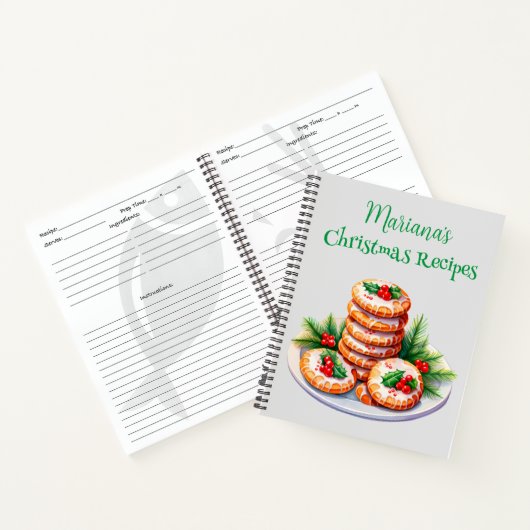 Carnet Recette d'arbre de Noël vert (Intérieur)