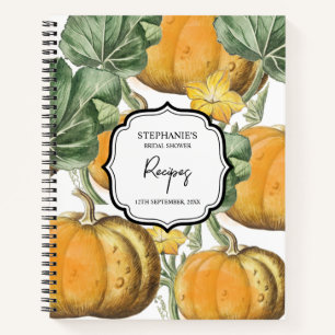 Carnet Recette de Baby Shower de citrouilles de Pompes Au