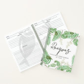 Carnet Recette de Baby Shower de mariage à l'aquarelle mo (Intérieur)