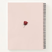 Carnet Recette de Baby Shower de Mariage aux Roses Bourgu (Dos)