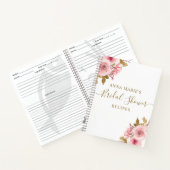 Carnet Recette de Baby Shower Floral Rose Clair  (Intérieur)