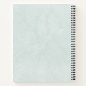 Carnet Recette de Baby Shower Mariage Fleurs Bleu Poussié (Dos)