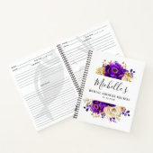 Carnet Recette de Baby Shower Royal Violet Or (Intérieur)
