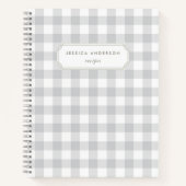 Carnet Recette de chèque moderne Farmhouse Grey Buffalo (Devant)