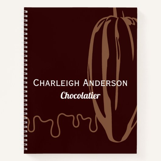 Carnet Recette de chocolat chocolatier de cacao moderne (Devant)