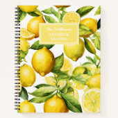 Carnet Recette de citron personnalisée (Devant)