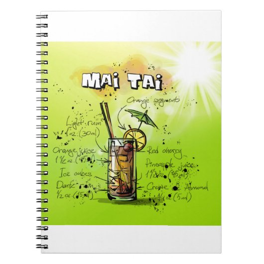 Carnet Recette de cocktail tropical (Devant)