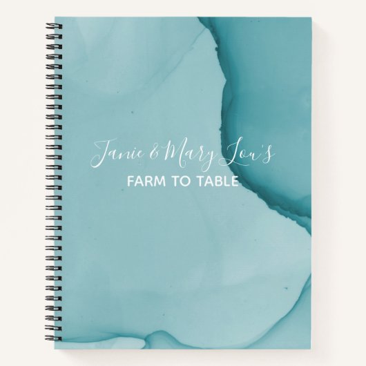 Carnet Recette de conception contemporaine à l'encre d'al (Devant)