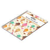 Carnet Recette de cône de glace personnalisé (Côté gauche)