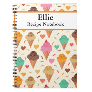 Carnet Recette de cône de glace personnalisé
