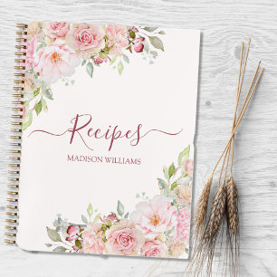 Carnet Recette de cuisine de famille de fleurs de rose ro