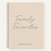 Carnet Recette de Cuisine de purée de crème minimale mode (Devant)