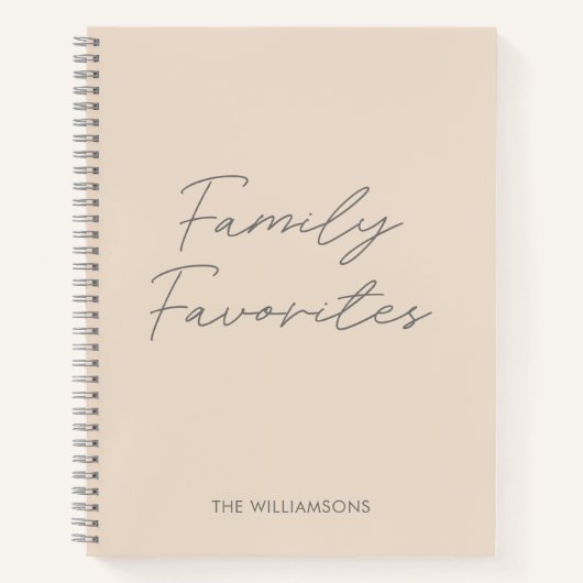 Carnet Recette de Cuisine de purée de crème minimale mode (Devant)