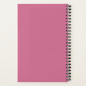 Carnet Recette de cuisine de succulente rose blush floral (Verso)