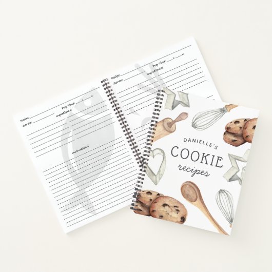 Carnet Recette de cuisson de biscuits personnalisée (Intérieur)