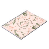 Carnet Recette de cuisson et d'ustensile de Cuisine rose  (Côté gauche)