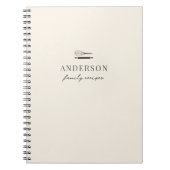 Carnet Recette de cuisson moderne Beige Family (Devant)