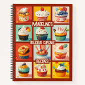 Carnet Recette de cupcake coloré mignonne (Devant)