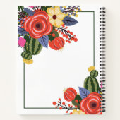 Carnet Recette de douche florale rouge (Dos)